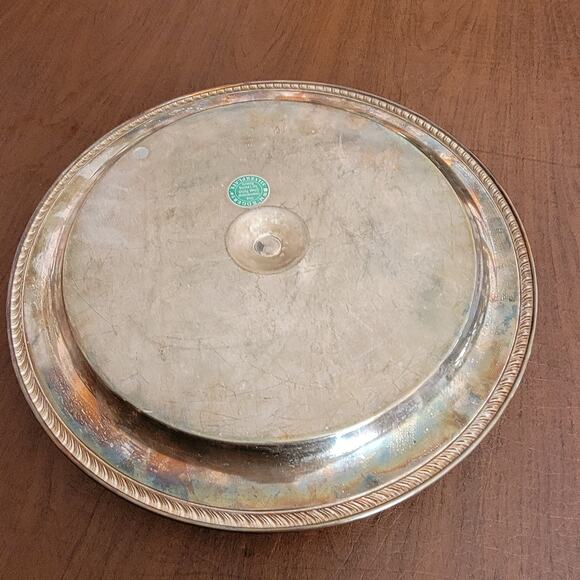 Vintage WM Rogers Silverplate 15"   Chip & Dip Vegetable Platter tray - Picture 13 of 15